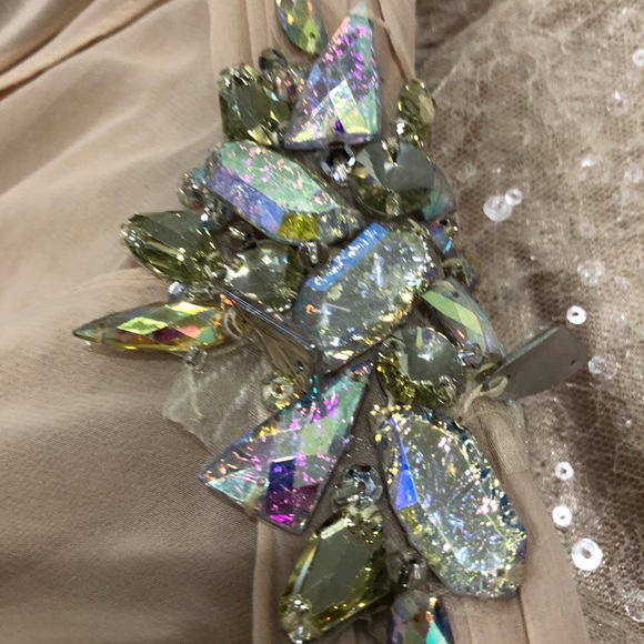 Gigi Brand Beige/Nude Short Tube Top Dress Size 8 - Picture 7 of 8